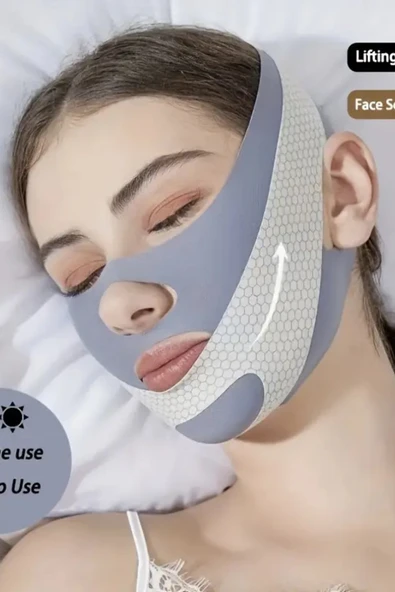 V-Line Yüz Maskesi – Ayarlanabilir Çene Toparlayıcı Bandaj | Çift Çene Azaltıcı, Gece Kullanımına Uygun, Yüz Kaldırma Bandı - 4