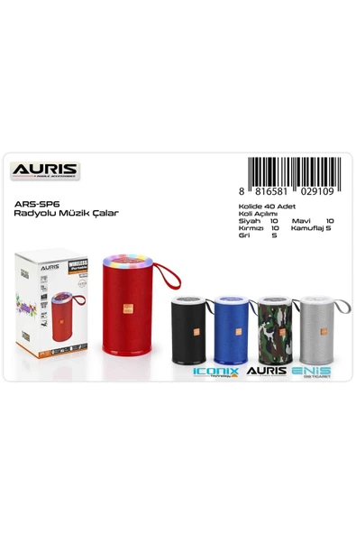 çaycup Auris Ars-sp6 Bluetooth Hoparlör ürün görseli