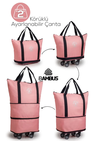 Valiz İki Körüklü Demonte Sessiz Tekerlekli Valiz/Çanta/Bavul ürün görseli 1