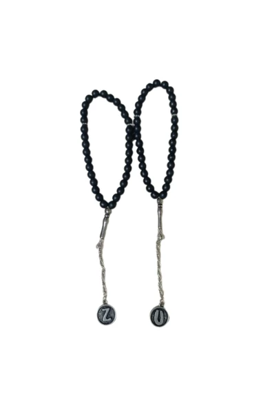Esmer Bijuteri HARFLİ SİYAH TESBİH İKİLİ ürün görseli 1
