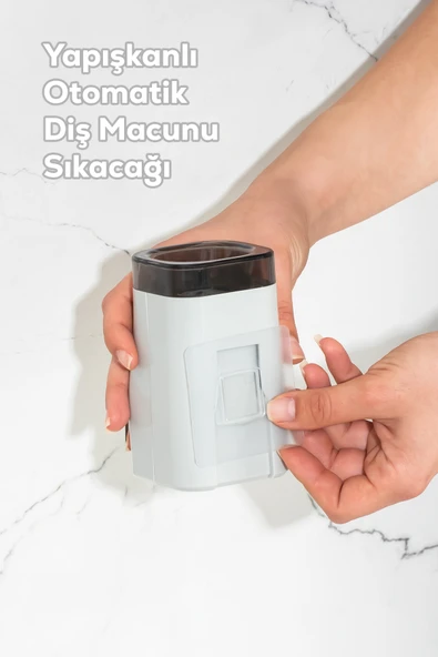 Porsima M543 Duvara Monte Yapışkanlı Otomatik Diş Macunu Sıkacağı Çok Renkli - 5