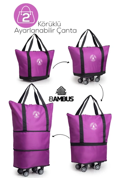 Valiz İki Körüklü Demonte Sessiz Tekerlekli Valiz/Çanta/Bavul ürün görseli