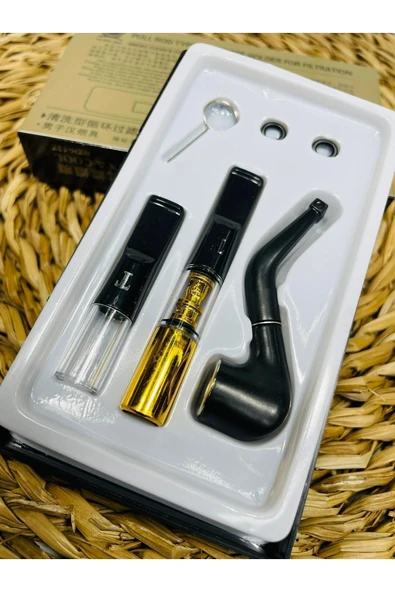 honeypuff Mini Pipo Seti // 2 Adet Ağızlık Ve Ahşap Pipo - Resim 2