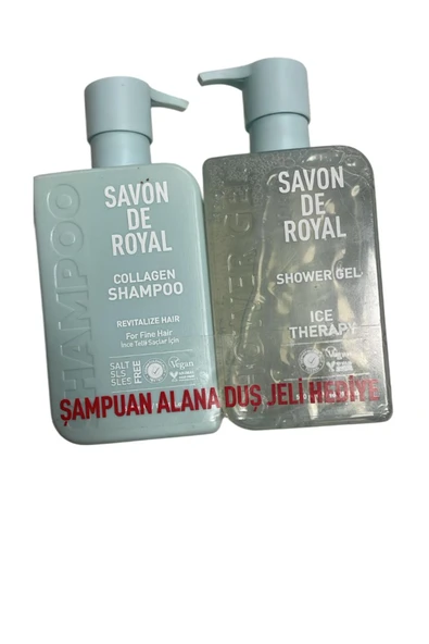 BOL SAVON DE ROYAL ŞAMPUAN DUŞ JELİ HEDİYELİ İNCE TELLİ SAÇLAR İÇİN ürün görseli 1