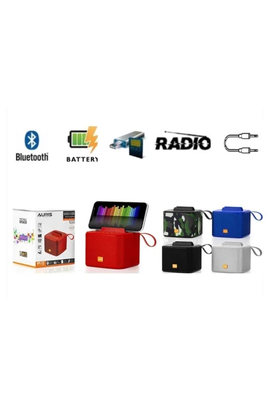 çaycup Auris Sp5 Bluetooth Hoparlör Fm Radyolu Aux / Usb / Tf Kart Girişli Ses Bombası Müzik Çalar Standlı - 2