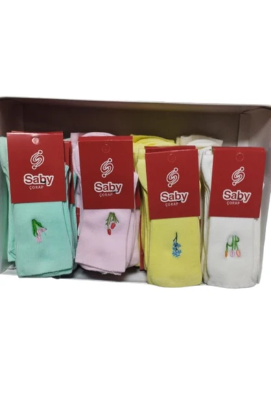 Hırdavatistan 24 ADET MEVSİMLİK GÜL DESENLİ LÜX ÇORAP 37-41 UYUMLU ürün görseli 1