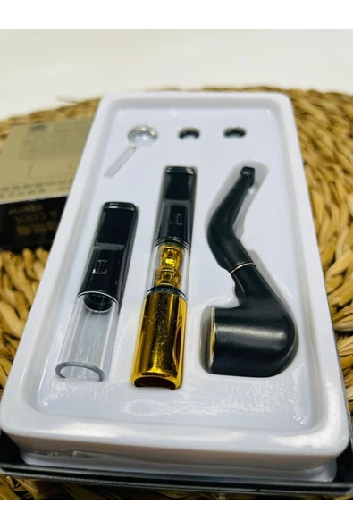 honeypuff Mini Pipo Seti // 2 Adet Ağızlık Ve Ahşap Pipo ürün görseli 1