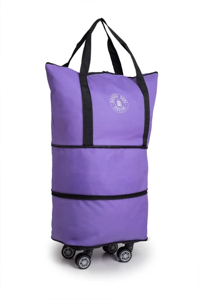 Valiz İki Körüklü Demonte Sessiz Tekerlekli Valiz/Çanta/Bavul - Resim 4