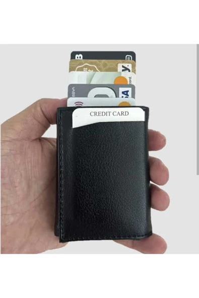 Hırdavatçım bol kartlı kağıt para bölmeli otomatik mekanizmalı unisex cüzdan kartlık ürün görseli