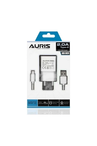 bayiburda Auris Type-c Kablo Ve Adaptör Şarj Seti 2a Ars-ch29 ürün görseli 1