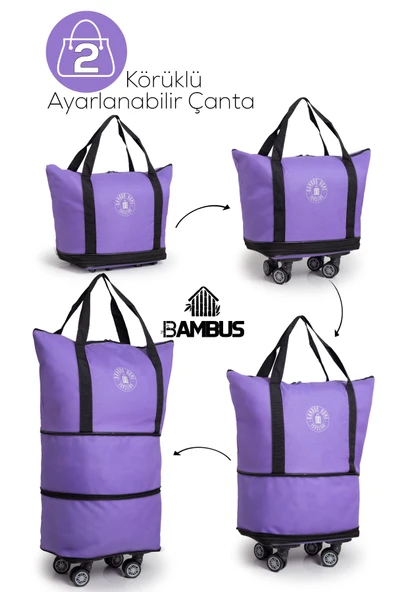 Valiz İki Körüklü Demonte Sessiz Tekerlekli Valiz/Çanta/Bavul ürün görseli 1