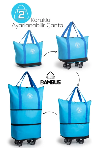 Valiz İki Körüklü Demonte Sessiz Tekerlekli Valiz/Çanta/Bavul ürün görseli