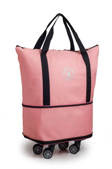 Valiz İki Körüklü Demonte Sessiz Tekerlekli Valiz/Çanta/Bavul - Resim 5