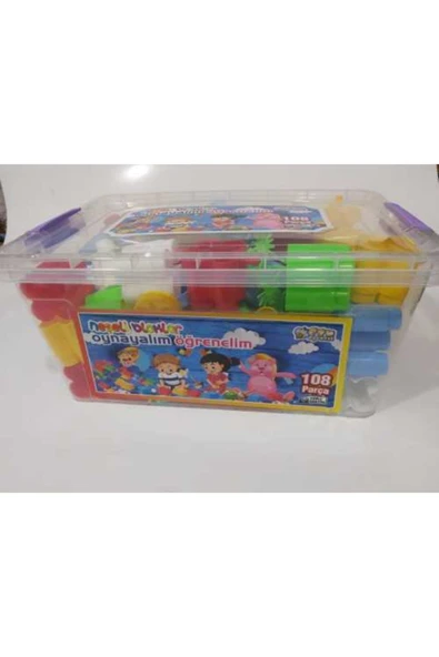 Özmiş Oyuncak Can Oyuncak 108 Parça Büyük Boy Lego - Resim 2