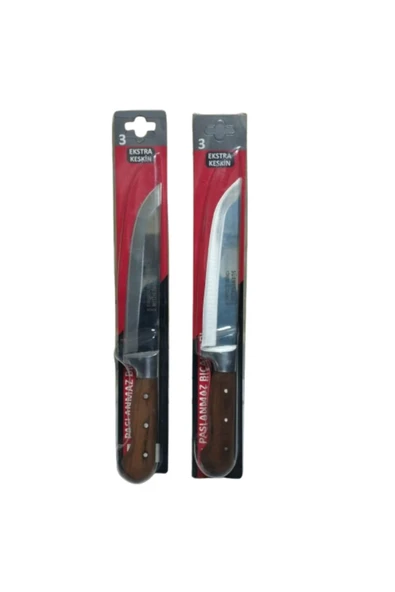 Hırdavatistan SÜRMENELİM EL DÖVMESİ EXTRA KESKİN KASAP BIÇAĞI 18 CM 2 ADET - Resim 2