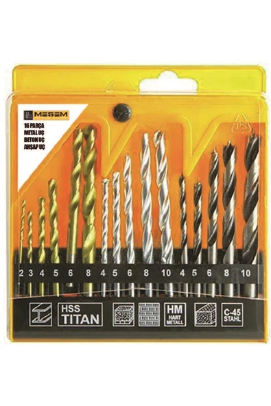 Meşem MEŞEM 1438 16 PARÇA MATKAP UÇ SETİ ürün görseli