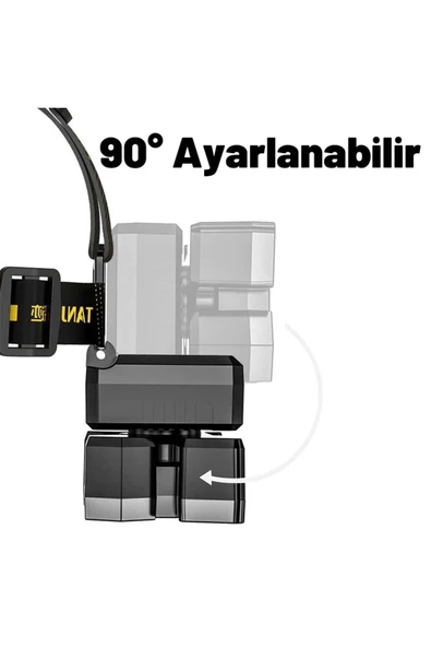 Fenercimağaza 5led Dahili Pil Usb Şarj Edilebilir Kafa Feneri Lambası - Resim 5