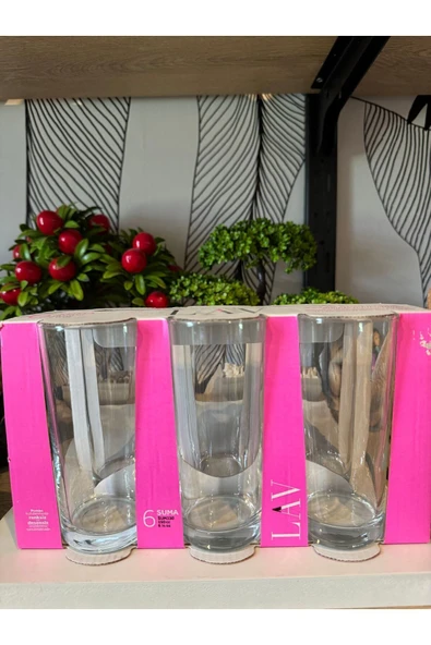 Atak Hediyelik LAV SUMA 6’lı cam bardak seti 190 cc ürün görseli 1