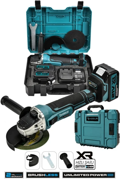 21v Çift Akülü Kömürsüz Şarjlı 125mm Avuç Taşlama ürün görseli 1