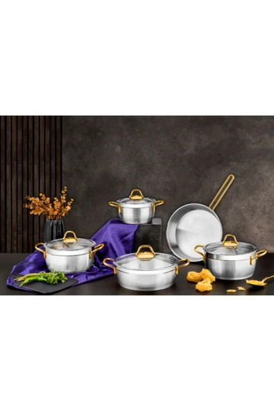 tenceremarketi Polo 9 parça Tencere Seti ürün görseli 1