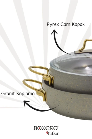 Hırdavatistan Marbella 7 Parça (18-20-24) Cm Ten. 24cm Tav. Set Güveç Model - Resim 3