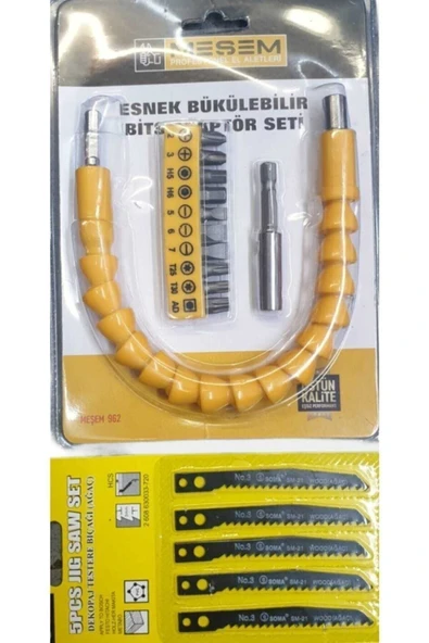 asafyapimarket Meşem Esnek Bükülebilir Bits Adaptör Seti ürün görseli 1