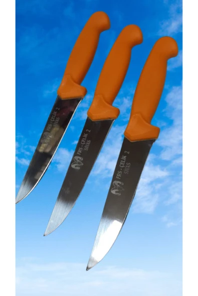 Hırdavatistan FRS ÇELİK 2 SİVAS %100 EL İŞÇİLİĞİ KASAP BİÇAĞI 14,5 CM 2 ADET - Resim 2