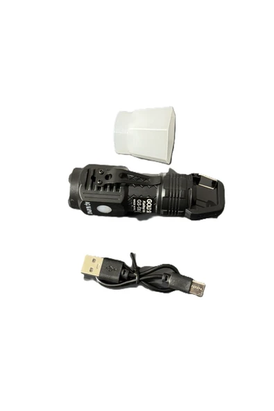 FBI Gold Silver Gs-530 Usb Şarjlı Mini El Feneri - Resim 4