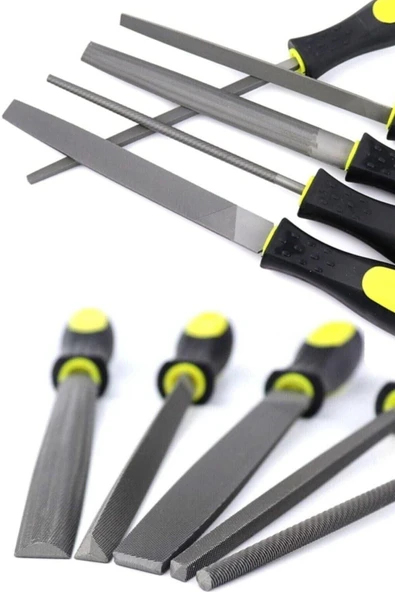 Hırdavatistan 32 Cm Büyük Boy 5 Li Eğe Seti Üçken Kare Oval Set 1410 ürün görseli 1