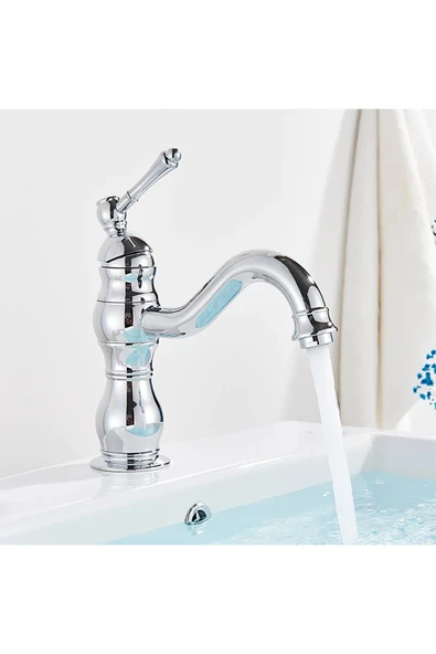 SDK ARMATÜR Kısa Krom Lavabo Bataryası ürün görseli 1