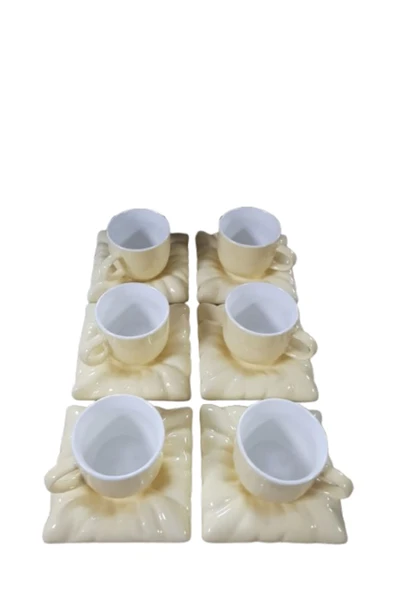 çaycup Kahve Fincanı Takımı-12 Parça 6 Kişilik Lüx Kahve Takımı - 2