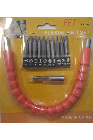 çaycup FET ESNEK BITS UÇ SETİ / FLEXİBLE BIT SET 12 PARÇA FET-01 ürün görseli 1