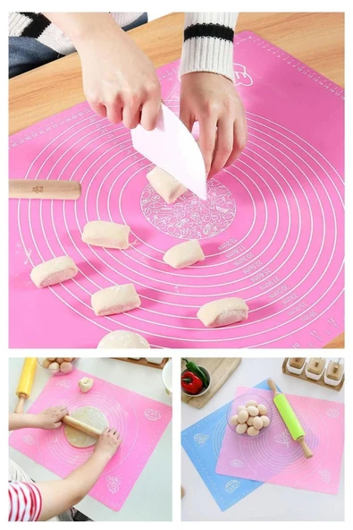 Canderel 45x65 Cm Büyük Boy Silikon Hamur Matı Silikon Hamur Açma Matı  Bpa Içermez ürün görseli 1