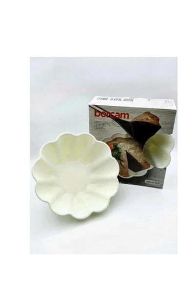 Paşabahçe Beyaz Papatya Desenli Borcam Kek Kalıbı 59114 ürün görseli 1