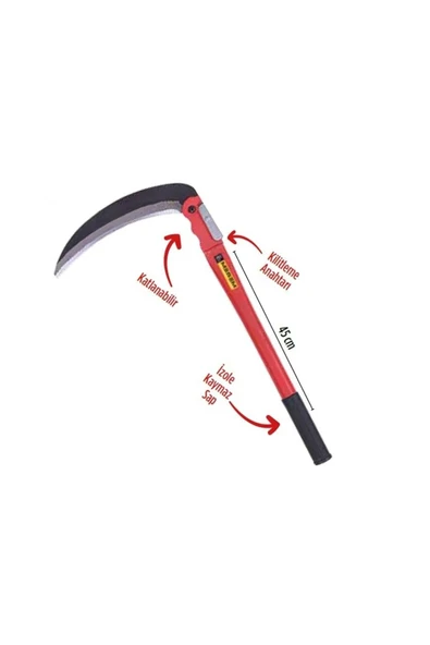 Meşem MEŞEM KIRMALI ORAK BAĞ BAHÇE TARLA ORAĞI KATLANIR ORAK SAĞLAM KALİTE 1 ADET ürün görseli 1