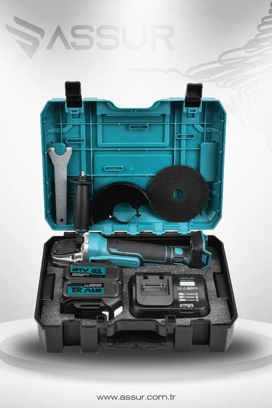 21v Çift Akülü Kömürsüz Şarjlı 125mm Avuç Taşlama - Resim 4