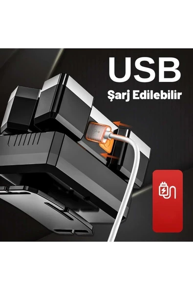 Fenercimağaza 5led Dahili Pil Usb Şarj Edilebilir Kafa Feneri Lambası - Resim 4