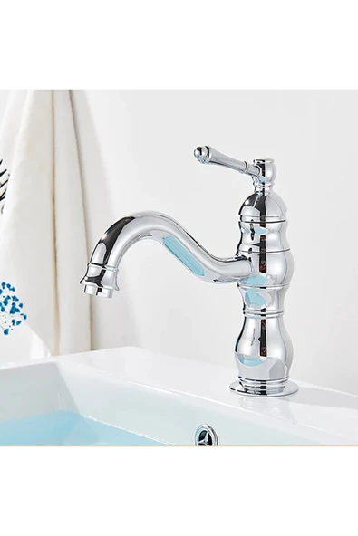 SDK ARMATÜR Kısa Krom Lavabo Bataryası - Resim 2