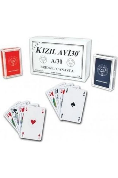 Kızılay A/30 Briç Iskambil Oyun Kağıdı 12 Adet