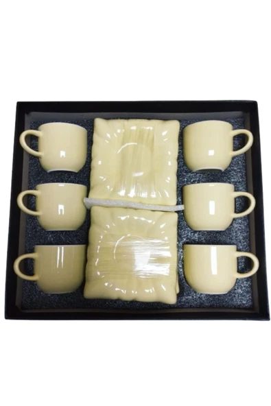 çaycup Kahve Fincanı Takımı-12 Parça 6 Kişilik Lüx Kahve Takımı - 3