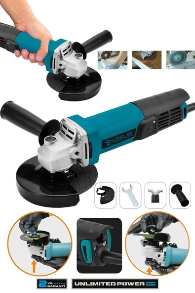 çaycup 550W Avuç Taşlama Makinesi 125mm Bakır Sargılı Spiral ürün görseli