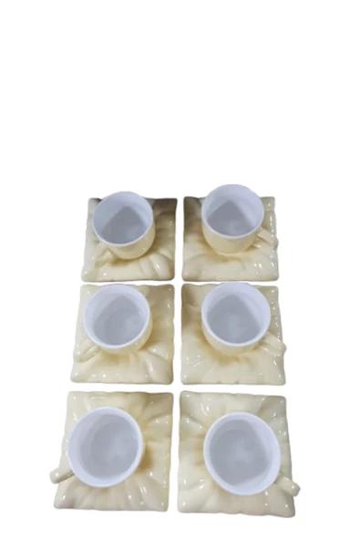 çaycup Kahve Fincanı Takımı-12 Parça 6 Kişilik Lüx Kahve Takımı