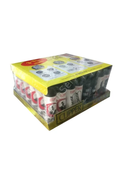 Clipper Atatürk Desenli Classic Taşlı Cakmak 48 Adet ürün görseli 1