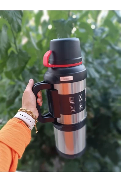 TAKTİK Çelik Termos 4 Litre Kamp Aile Boy 48 saate kadar dayanıklı