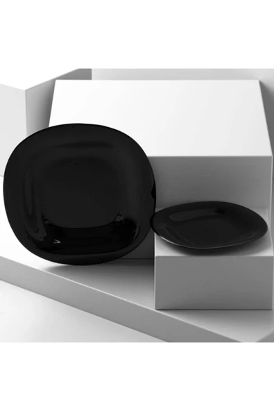 Luminarc Carine Siyah 6 Adet 19 Cm Tatlı Meyve Pasta Tabağı - Resim 2