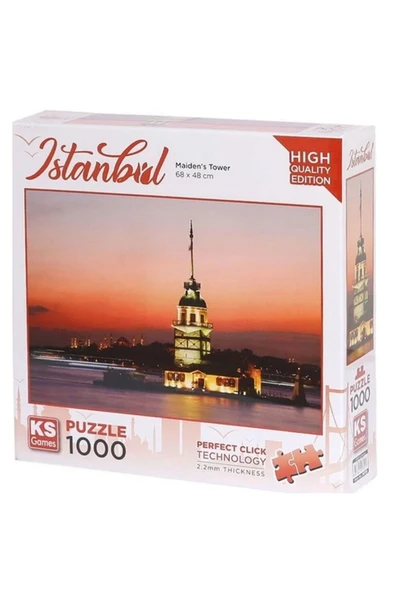 çaycup YAPBOZ  Games Kız Kulesi ve Gün Batımı Puzzle 1000 Parça 20729 ürün görseli 1