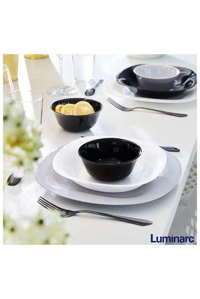 Luminarc Carine Beyaz Çukur Yemek Tabağı 6'lı 21cm - Resim 3