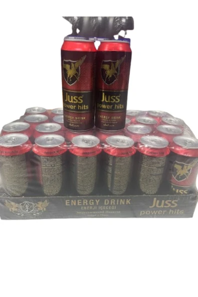 JUSS POWER HİTS ENERJİ İÇECEĞİ 500ML 24 LÜ PAKET ürün görseli 1