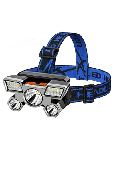 Fenercimağaza 5led Dahili Pil Usb Şarj Edilebilir Kafa Feneri Lambası ürün görseli 1