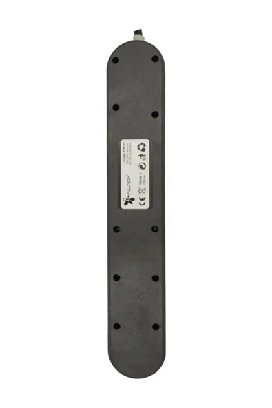 ElektrikParkı Ftr-01 4 Lü Siyah-gri-beyaz Anahtarlı 3 Usb Li Akım Korumalı Grup Priz 2 M - Resim 2